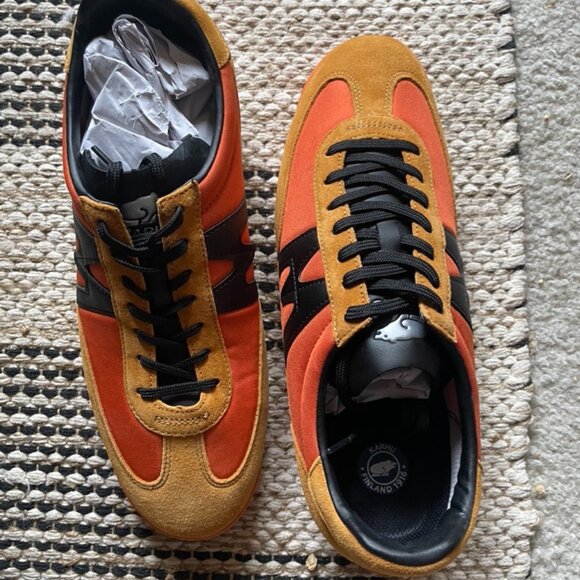 Karhu Athletic Sneakers in Orange and Tan with Black Detail main image 14